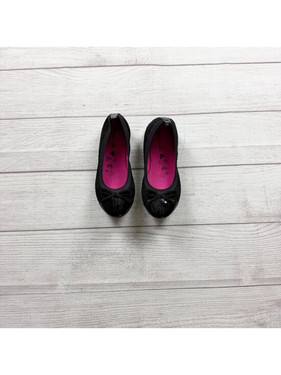 Olive & Edie Other - Olive & Edie Girls Black Ballet Flats Bow Accent Slip On Shoes US 13